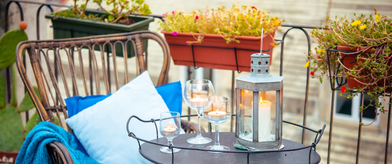 Planten op balkon