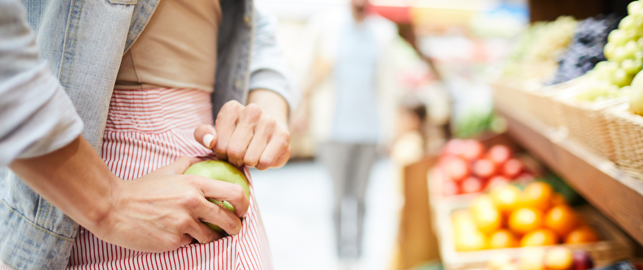 Opgebiecht stelen in de supermarkt