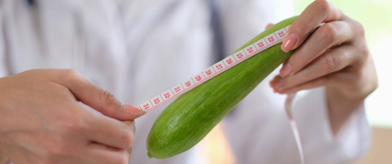 Meetlint langs jongeheer, grootste penis