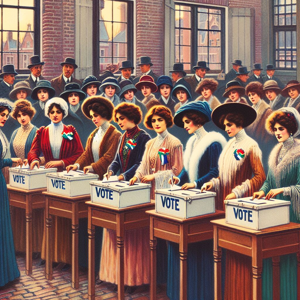 1922 - De 1e verkiezingen met vrouwenkiesrecht