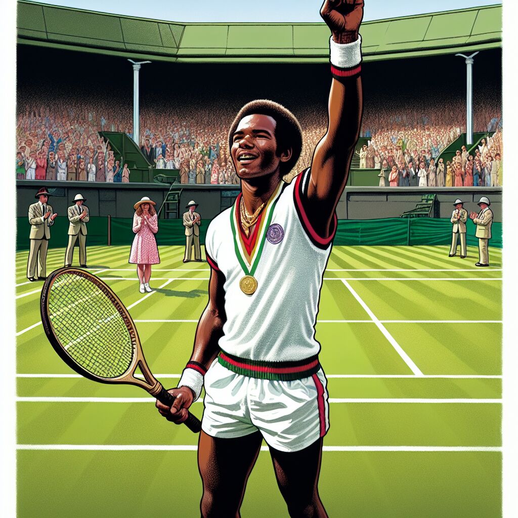 1975 - De Amerikaanse tennisser Arthur Ashe wint als eerste niet blanke het solotoernooi van Wimbledon
