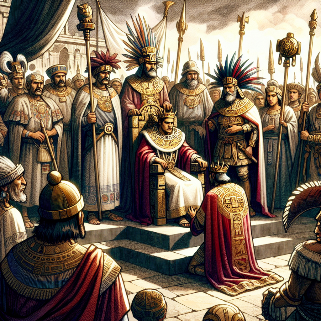 1521 - Cuauhtemoc geeft zich over aan Hernán Cortés