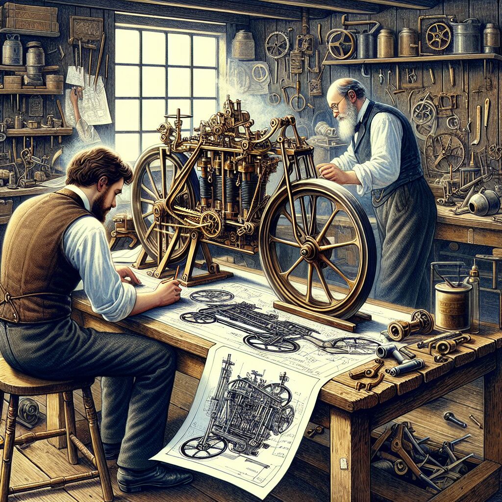 1885 - Patentaanvraag voor de motorfiets