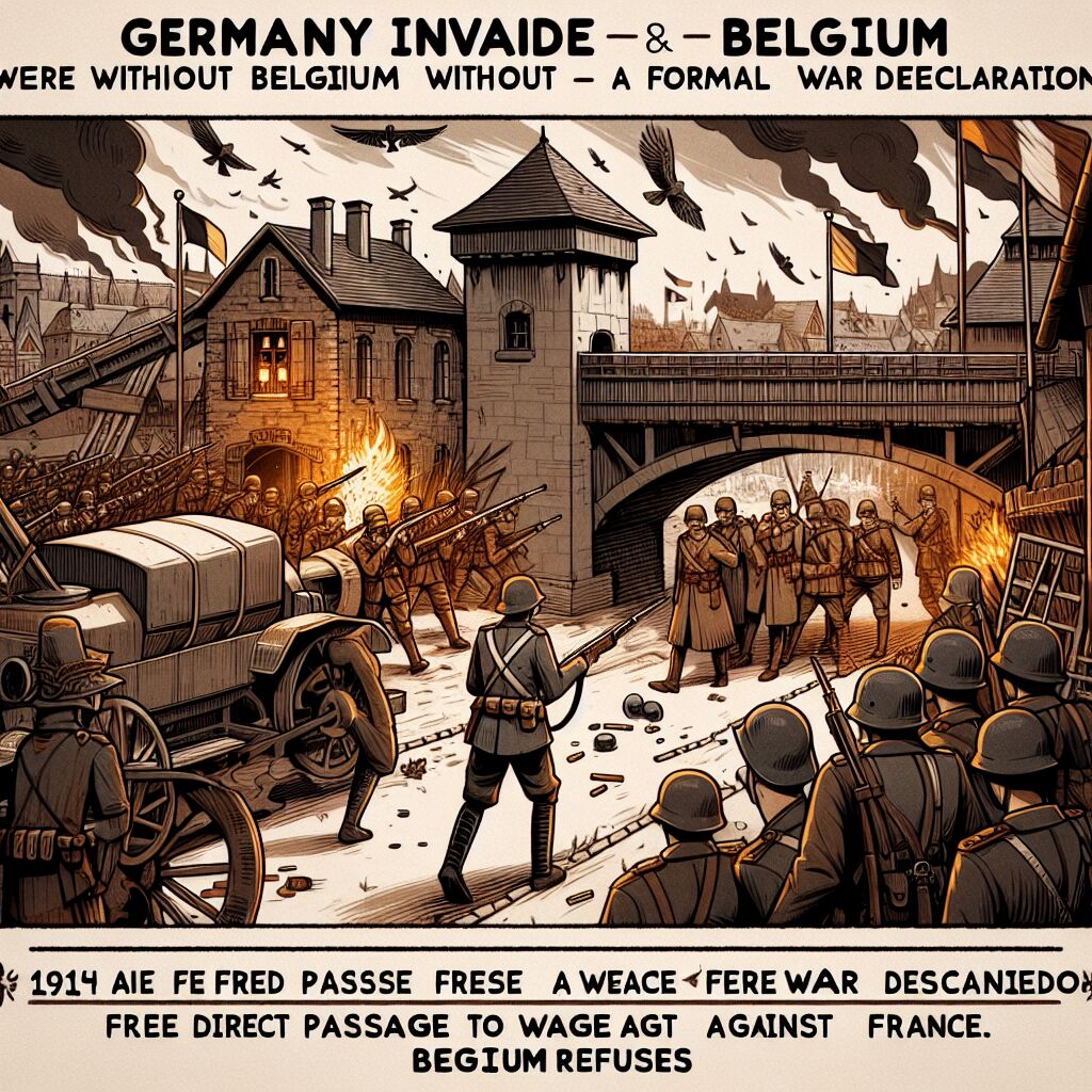 1914 - Duitsland valt Belgi&euml; binnen