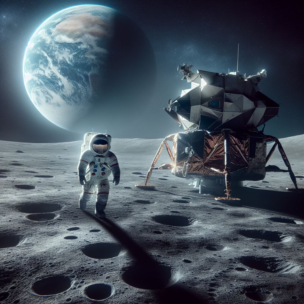 1969 Apollo 11 landt op de maan