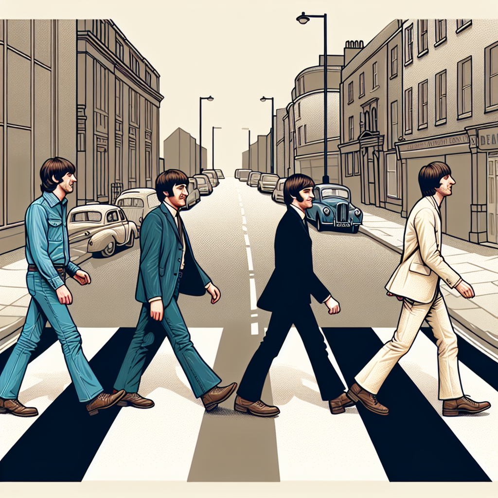 1969 - De foto voor de hoes van Abbey Road