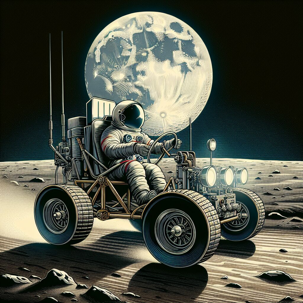 1971 - Eerste rit maanwagen op de maan