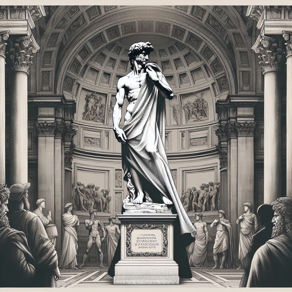 1504 - Michelangelo onthult het David-beeld