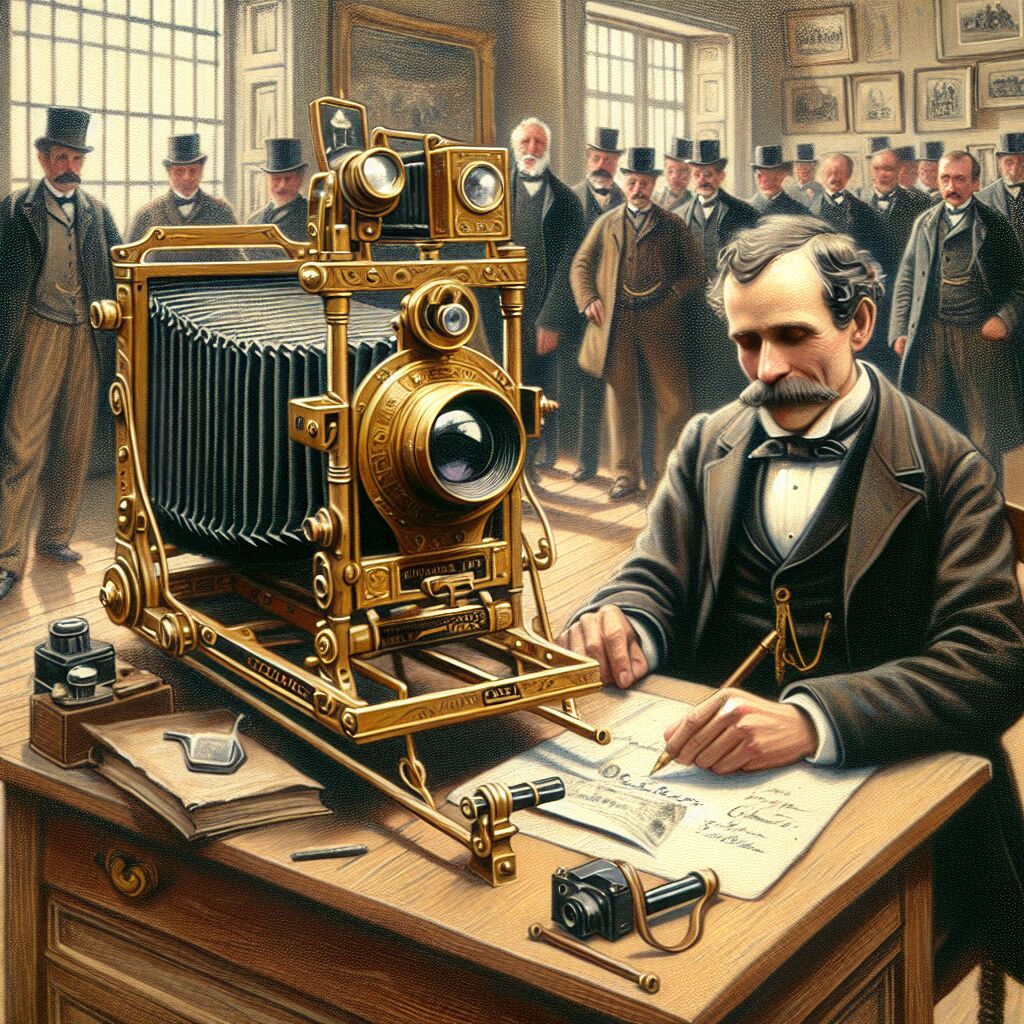 1888 - Kodak: George Eastman vraagt octrooi aan voor zijn camera die voor opnamen een filmrolletje gebruikt. Hij registreert de naam Kodak.