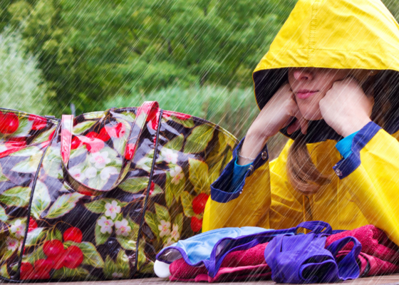 Dagje weg met regen